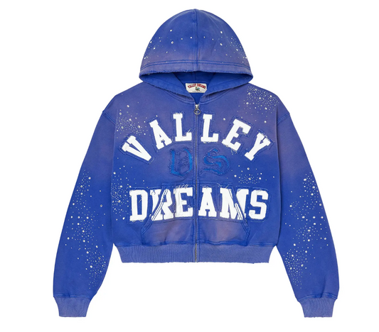 Vale Forever Classico Zip Up Hoodie Sapphire