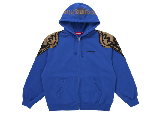 Supreme Wings Zip Up Hooded Sweatshirt (FW25) Royal