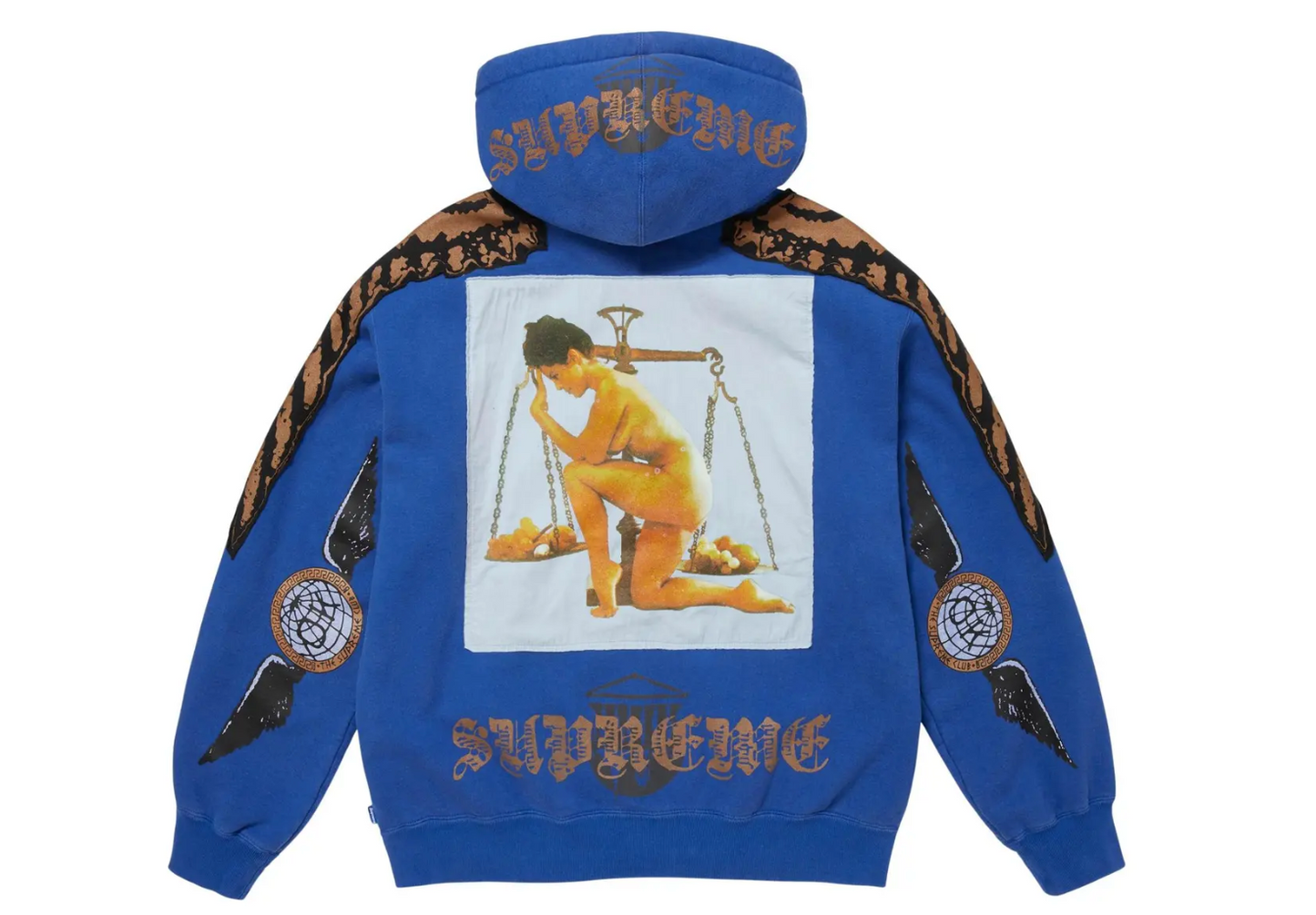 Supreme Wings Zip Up Hooded Sweatshirt (FW25) Royal