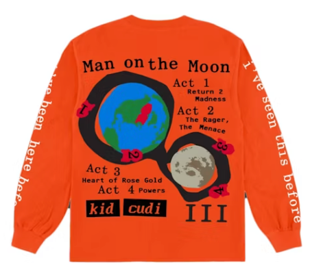 Kid Cudi CPFM For MOTM III Return 2 Madness L/S T-shirt Orange
