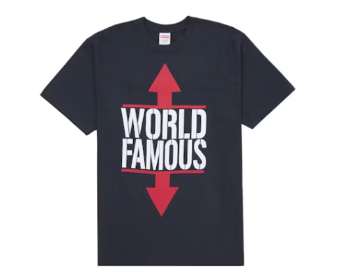 Supreme World Famous Tee Navy
