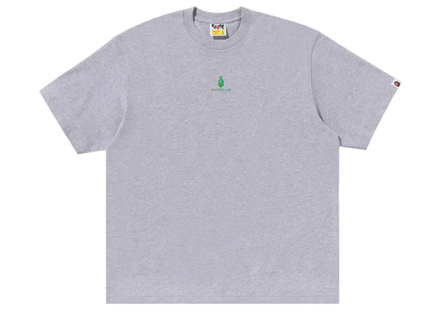 BAPE College Logo Relaxed Fit Tee Heather Grey