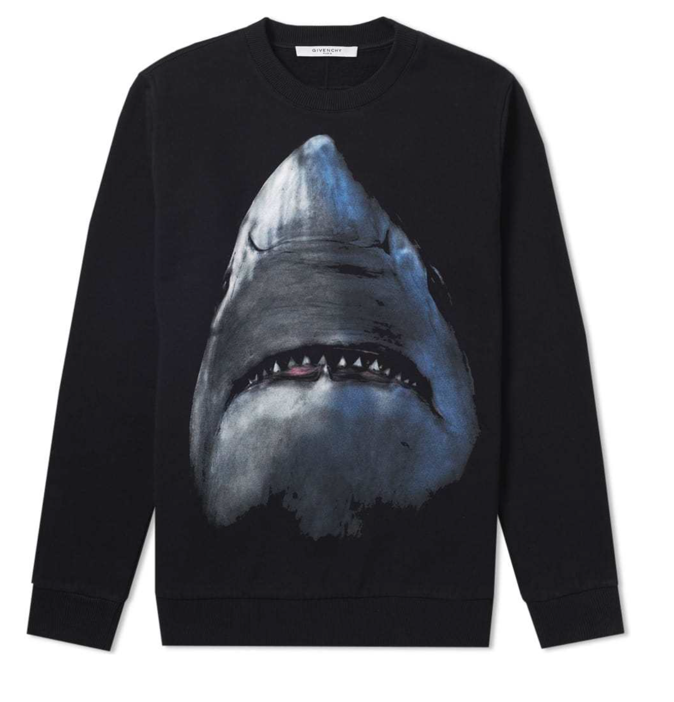 Givenchy Cuban Shark Print Crewneck Black