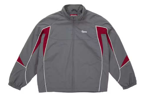 Supreme Contrast Piping Track Jacket  & Pants Set Grey