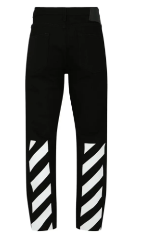 Off-White Diag Tab Slim Jeans Black/White