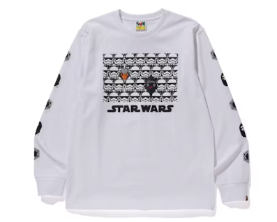 BAPE x Star Wars First Order L/S Tee White