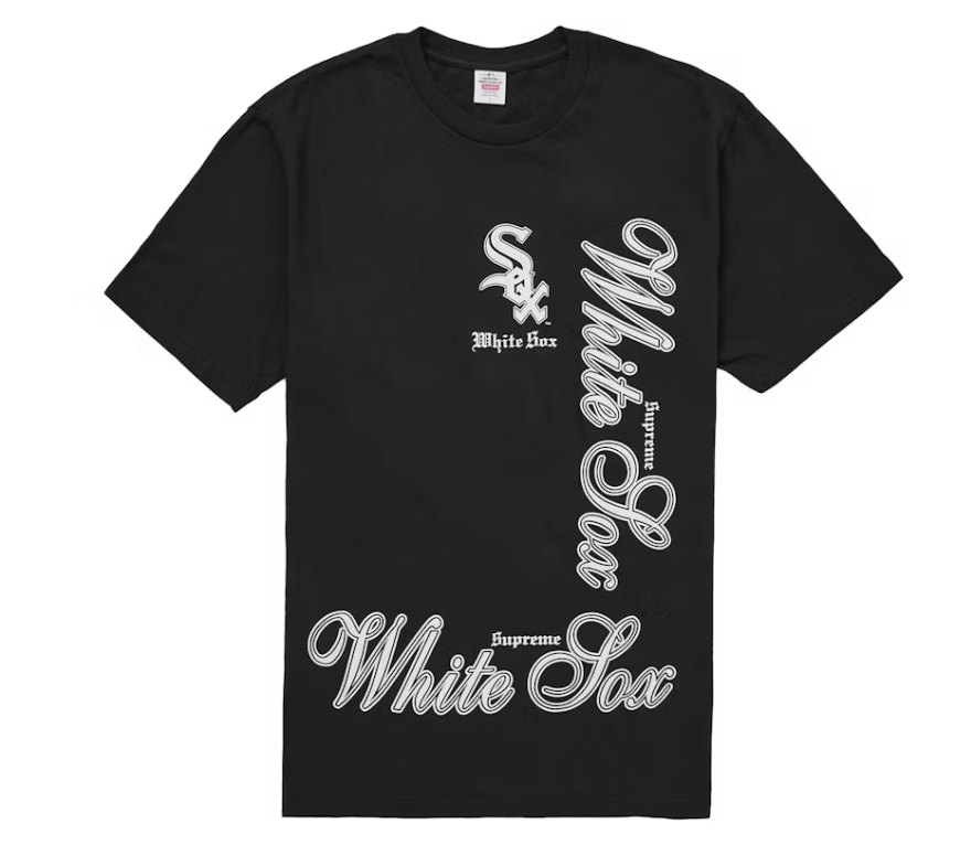 Supreme MLB Teams Sox Tee Black