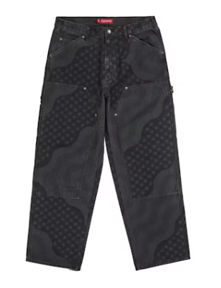 Supreme Flag Double Knee Painter Pant Black
