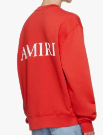 Amiri MA Core Logo Crewneck Sweatshirt Red/White