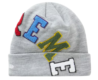 Supreme x New Era Big Arc Beanie Heather Grey