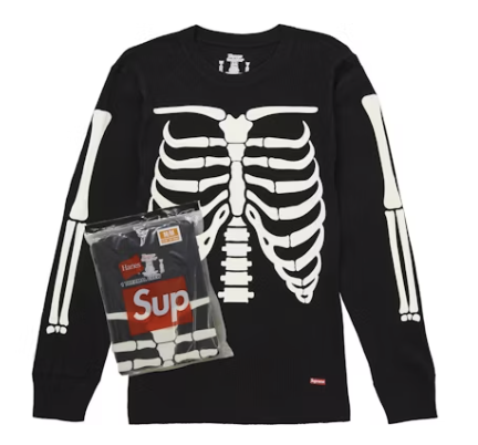 Supreme Hanes Bones Thermal Crew FW25 (1 Pack) Black