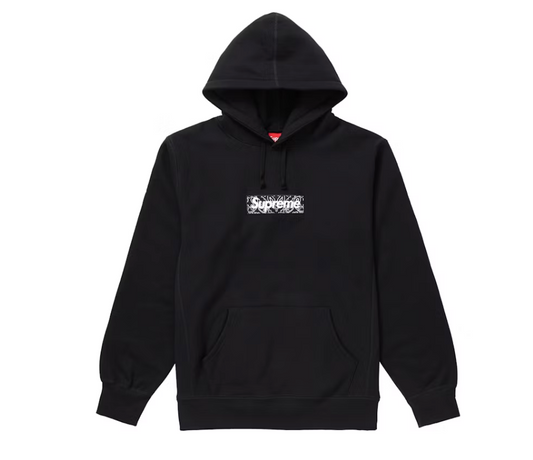 Supreme Bandana Box Logo Hooded Sweatshirt Black