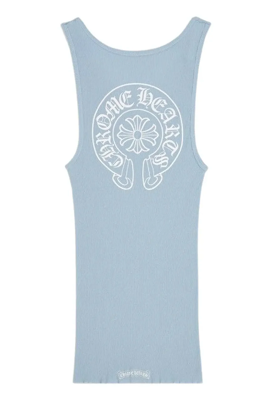 Chrome Hearts Baby Blue Rib Tank Blue
