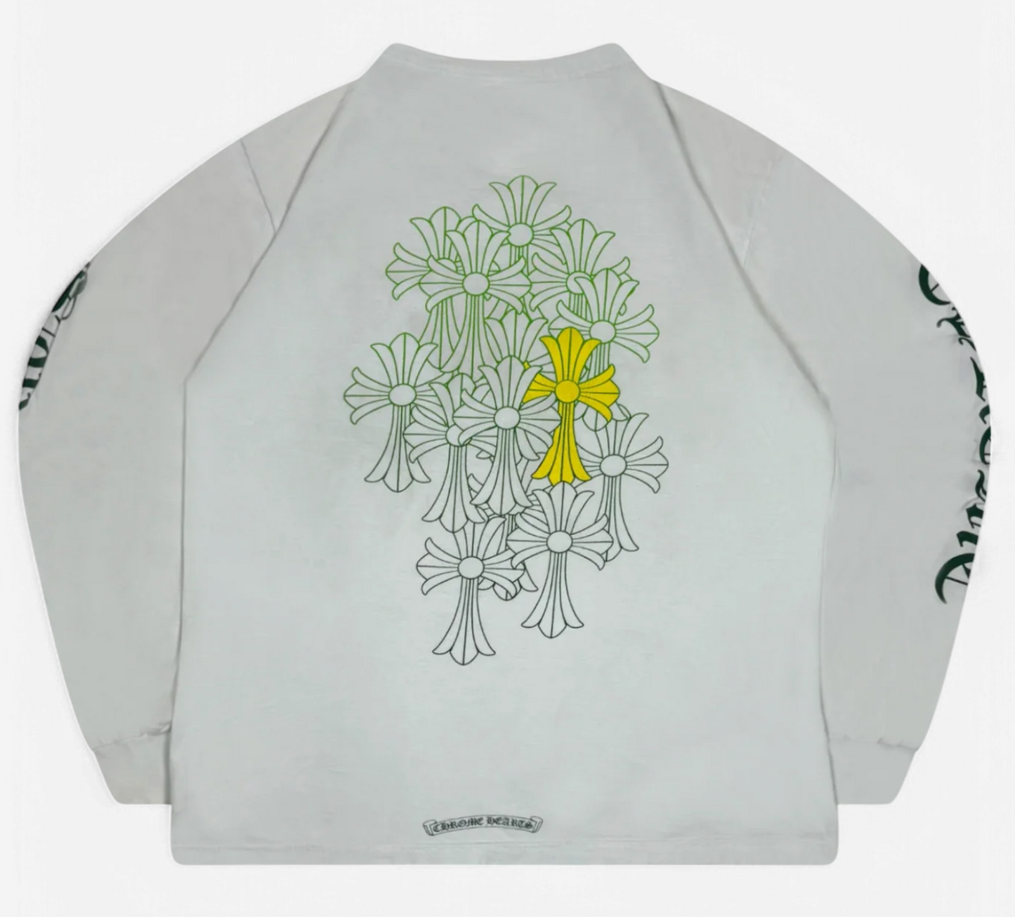 Chrome Hearts White Green Cemetery Cross Longsleeve