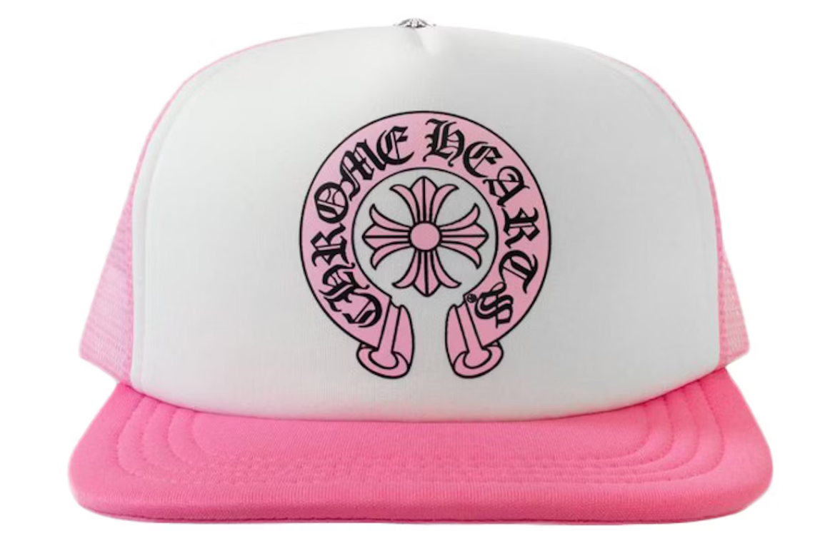 Chrome Hearts Matty Boy Sex Records Horse Shoe Trucker Hat Pink/White