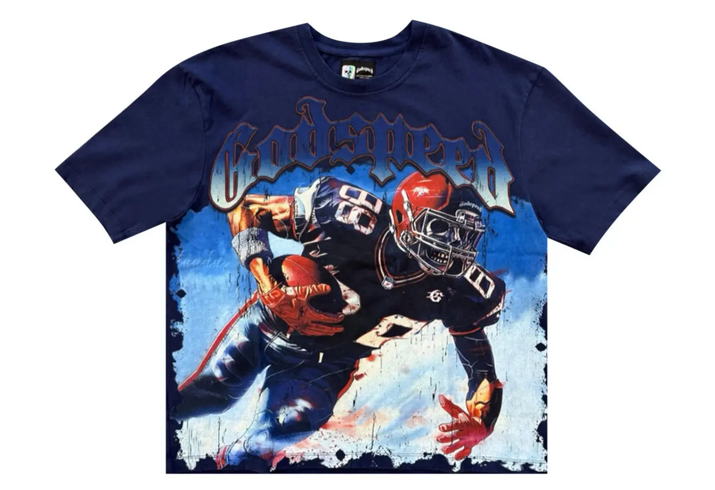 Godspeed Endzone T-Shirt Navy Wash