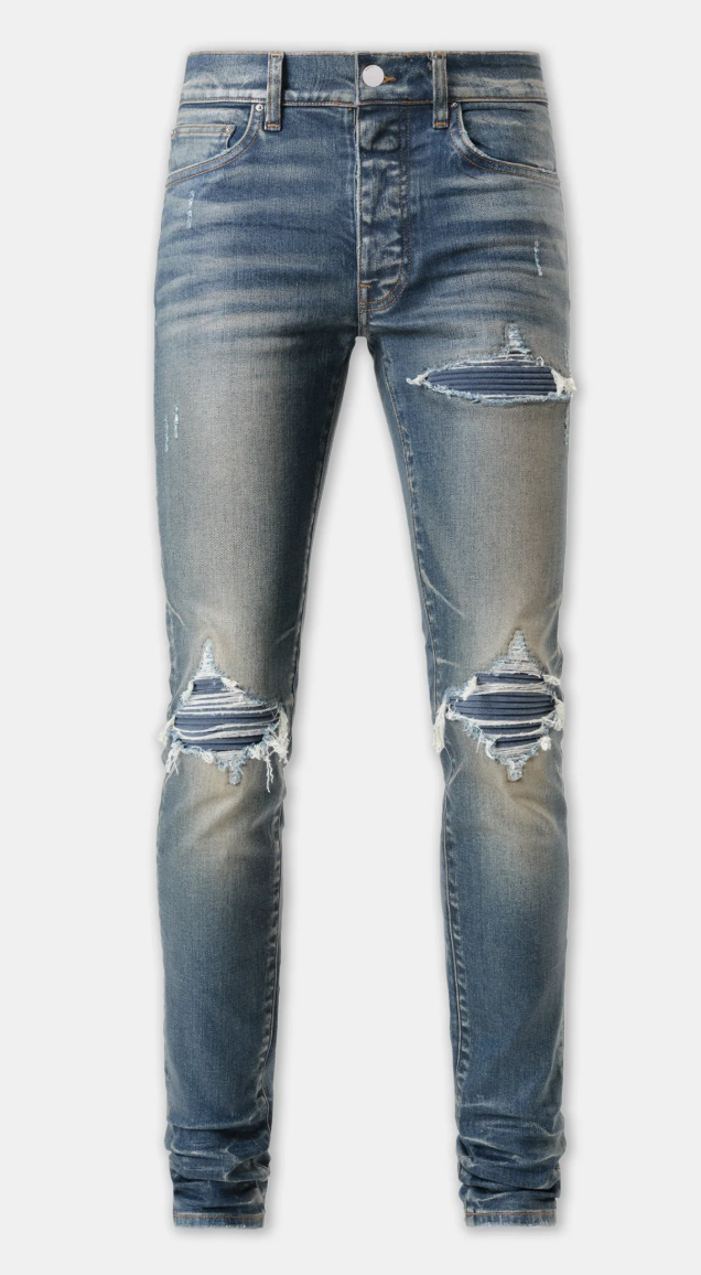 Amiri MX1 Tonal Patch Jeans Clay Indigo
