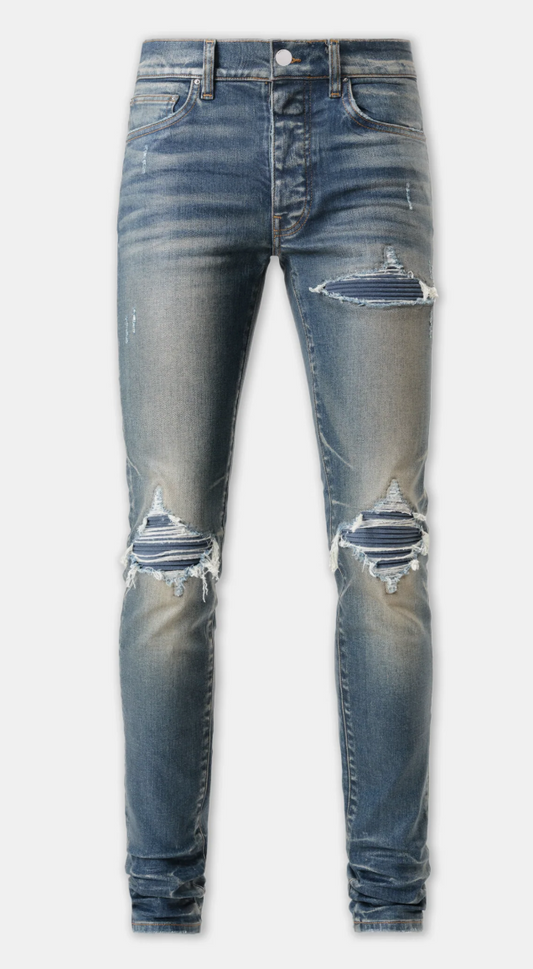 Amiri MX1 Tonal Patch Jeans Clay Indigo