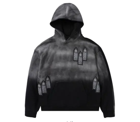 Who Decides War Faded Hooded Pullover Coal