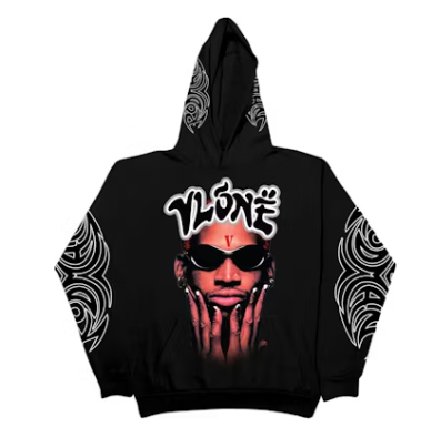 Vlone Rodman Logo Hoodie Black