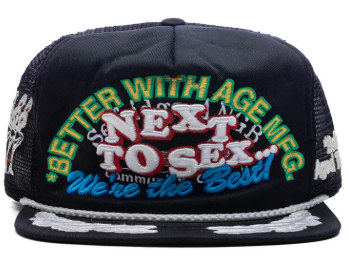 Better With Age Next to Sex Vintage Hat Navy White