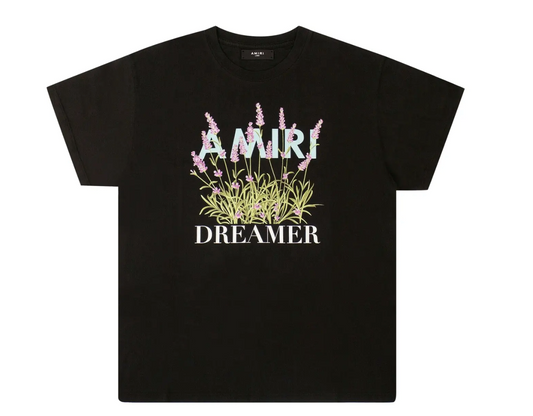 Amiri Floral Logo T-Shirt Black
