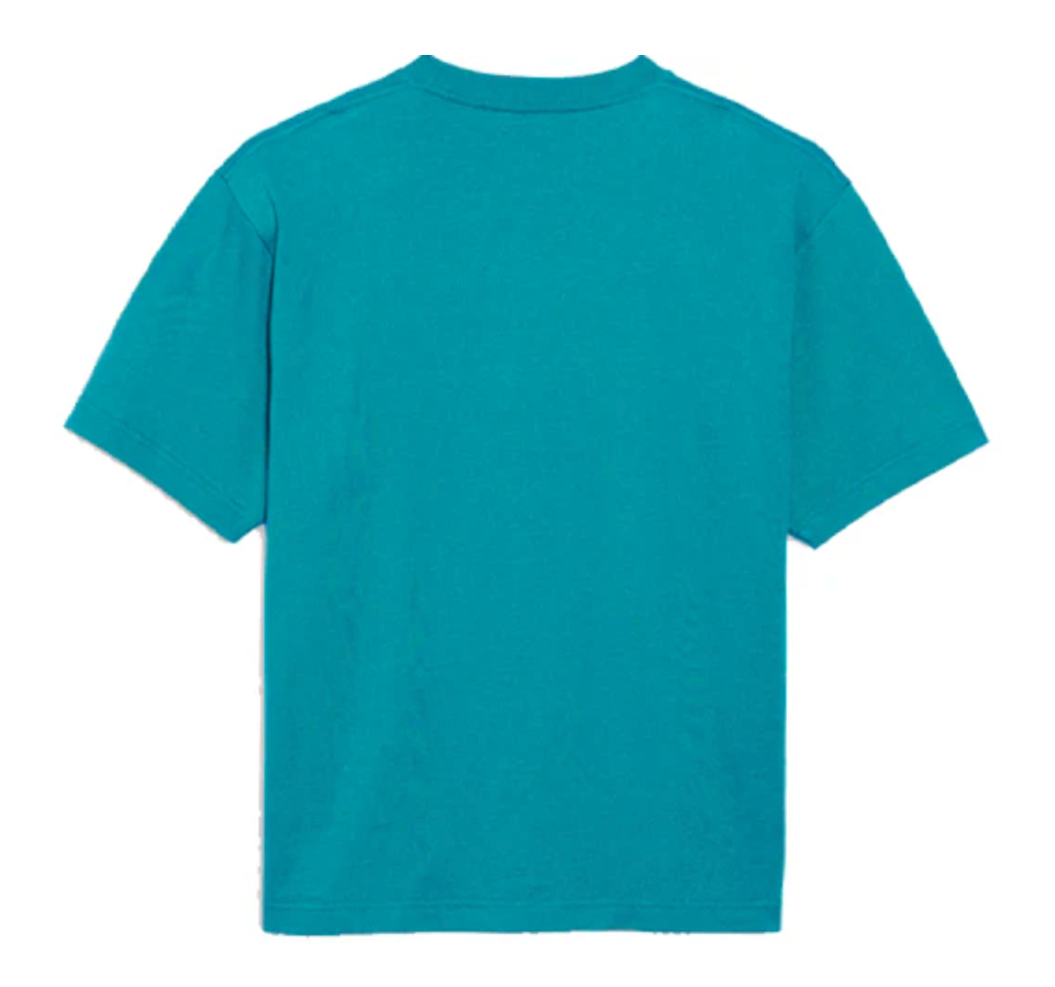Balenciaga Paris Flag Logo T-Shirt Turquoise