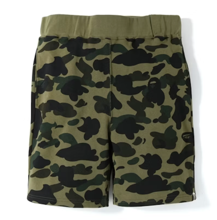 BAPE 1st Camo Sweat Shorts Green