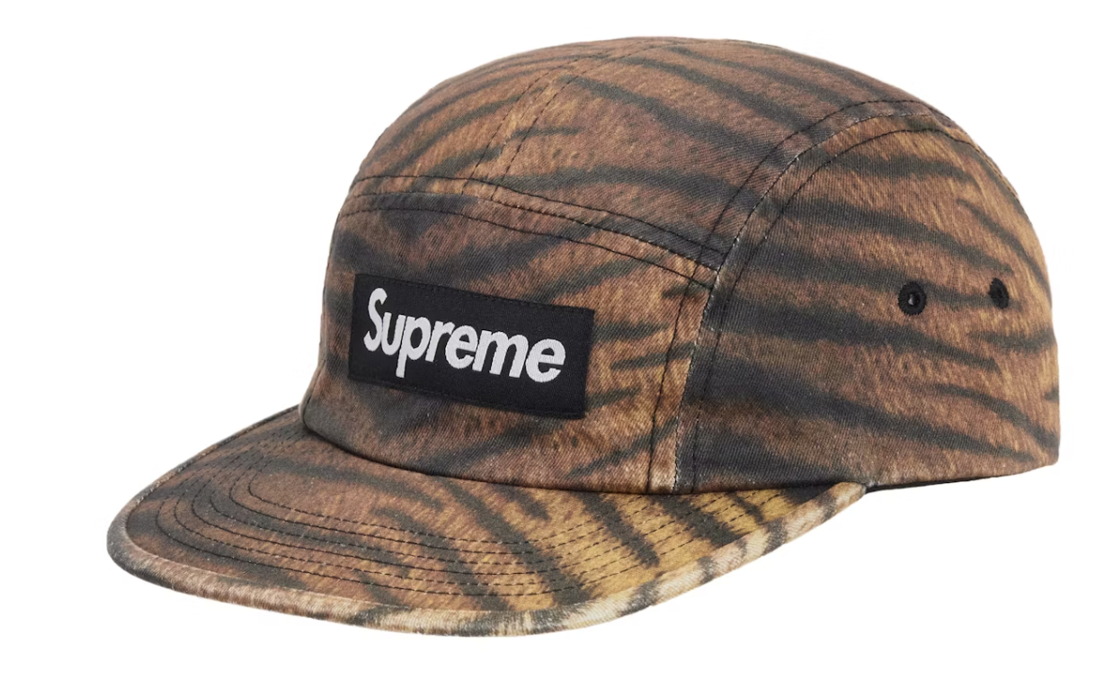 Supreme Washed Chino Twill Camp Cap (FW25) Tiger