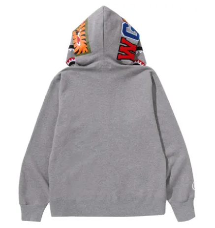 BAPE Shark Full Zip Hoodie Grey