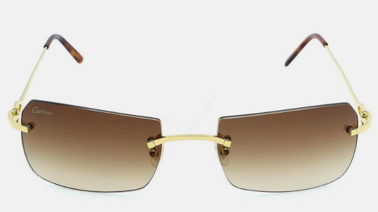 Cartier C Décor Sunglasses Gold Brown