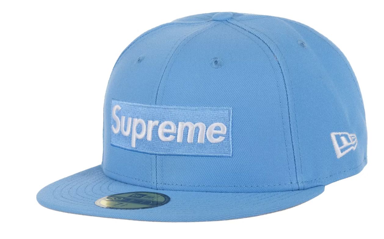 Supreme Shop Box Logo New Era 59Fifty Fitted Hat Light Blue