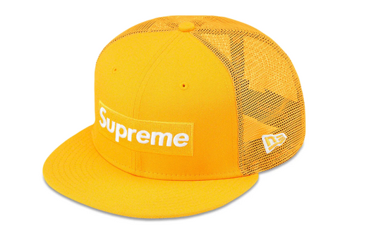 Supreme Box Logo Mesh Back New Era Yellow