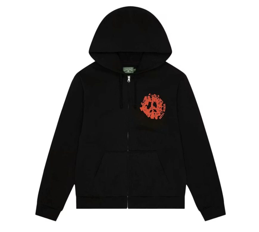 Denim Tears Denim University Zip Hoodie Black/Red