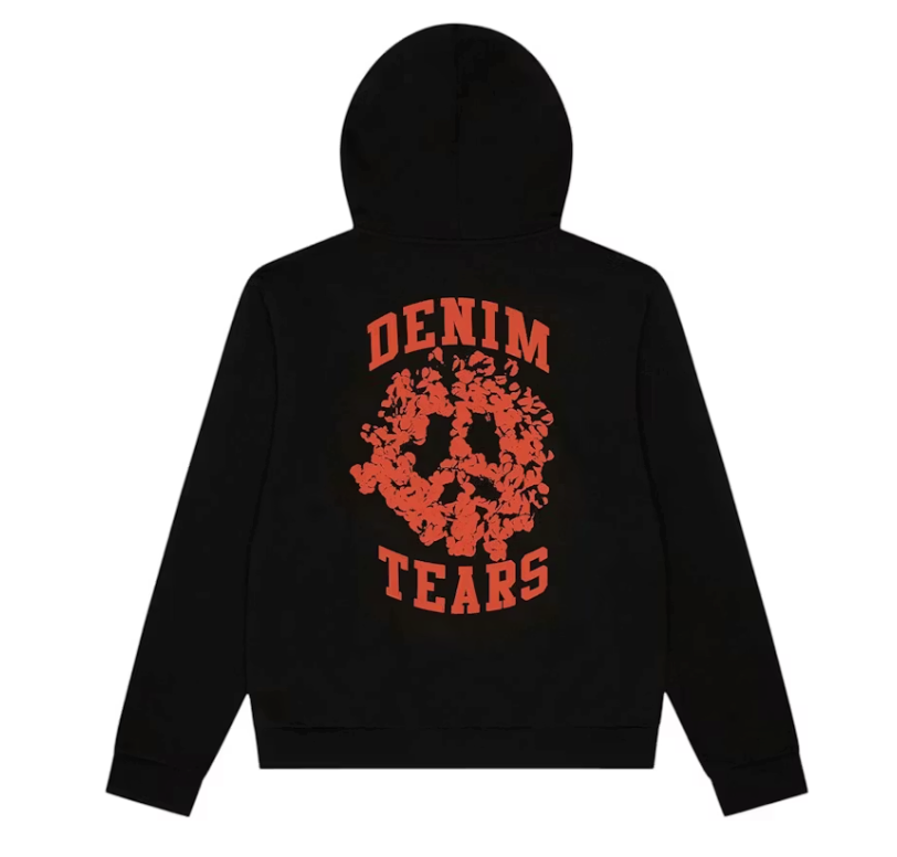 Denim Tears Denim University Zip Hoodie Black/Red
