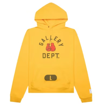 Gallery Dept. Boxing Merch Hoodie Yellow