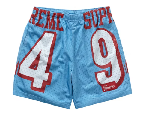 Supreme 94 Jersey Shorts Light Blue