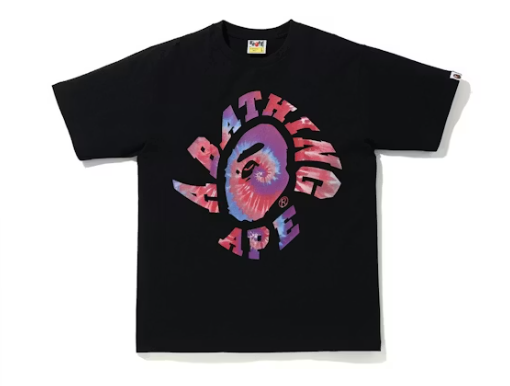 BAPE Pigment Tie Dye Twist College T-shirt Black/Red