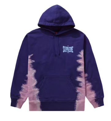 Supreme Bleached Hooded Sweatshirt Dark Royal