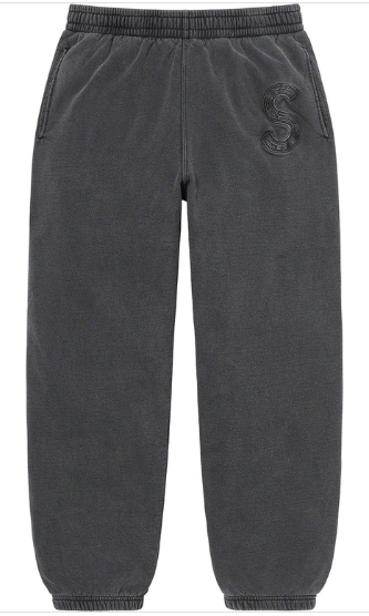 Supreme Overdyed S Logo Sweatpants Charcoal