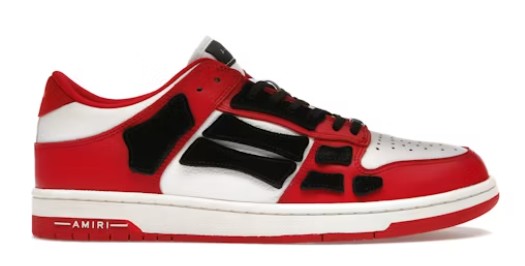 AMIRI Skel Top Low White Red White
