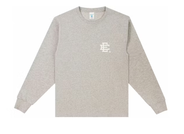 Eric Emanuel EE Long Sleeve T-Shirt Heather Grey/White