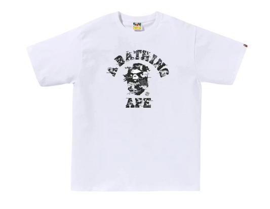 BAPE Multi Pixel Camo College Tee (SS26) White/Black