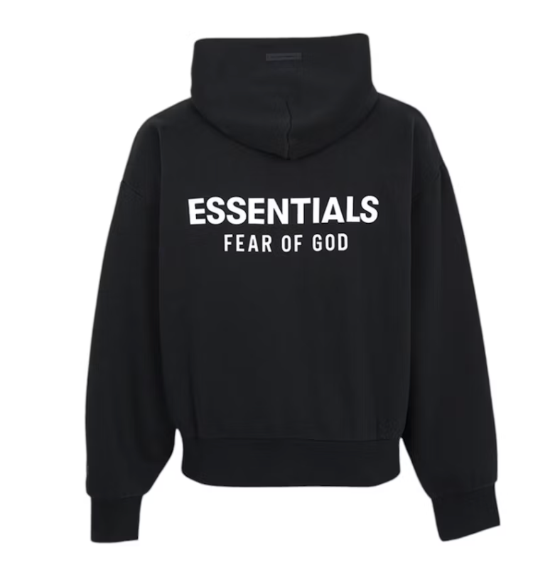 Fear of God Essentials Classic Hood Zip Up Sweatshirt Black