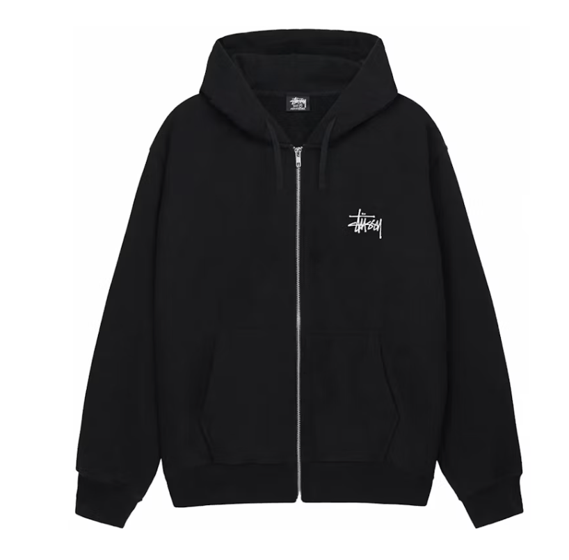 Stussy Basic Stussy Zip Hoodie Black