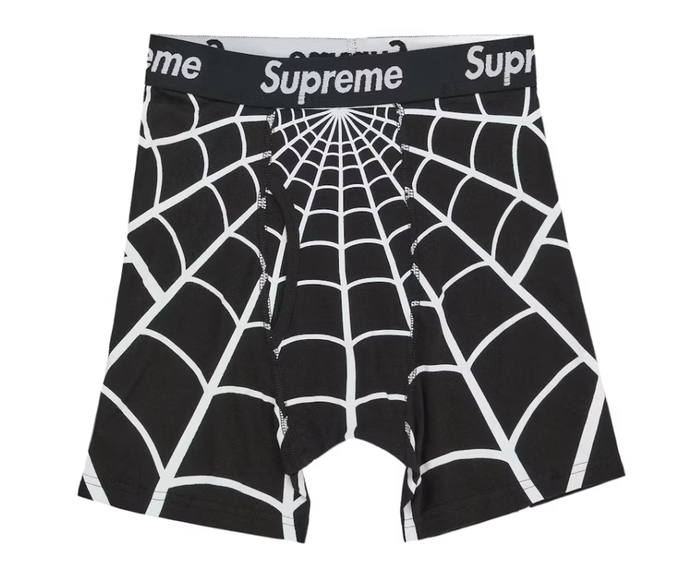 Supreme Hanes Spider-Man Boxer Briefs (2 Pack) Black