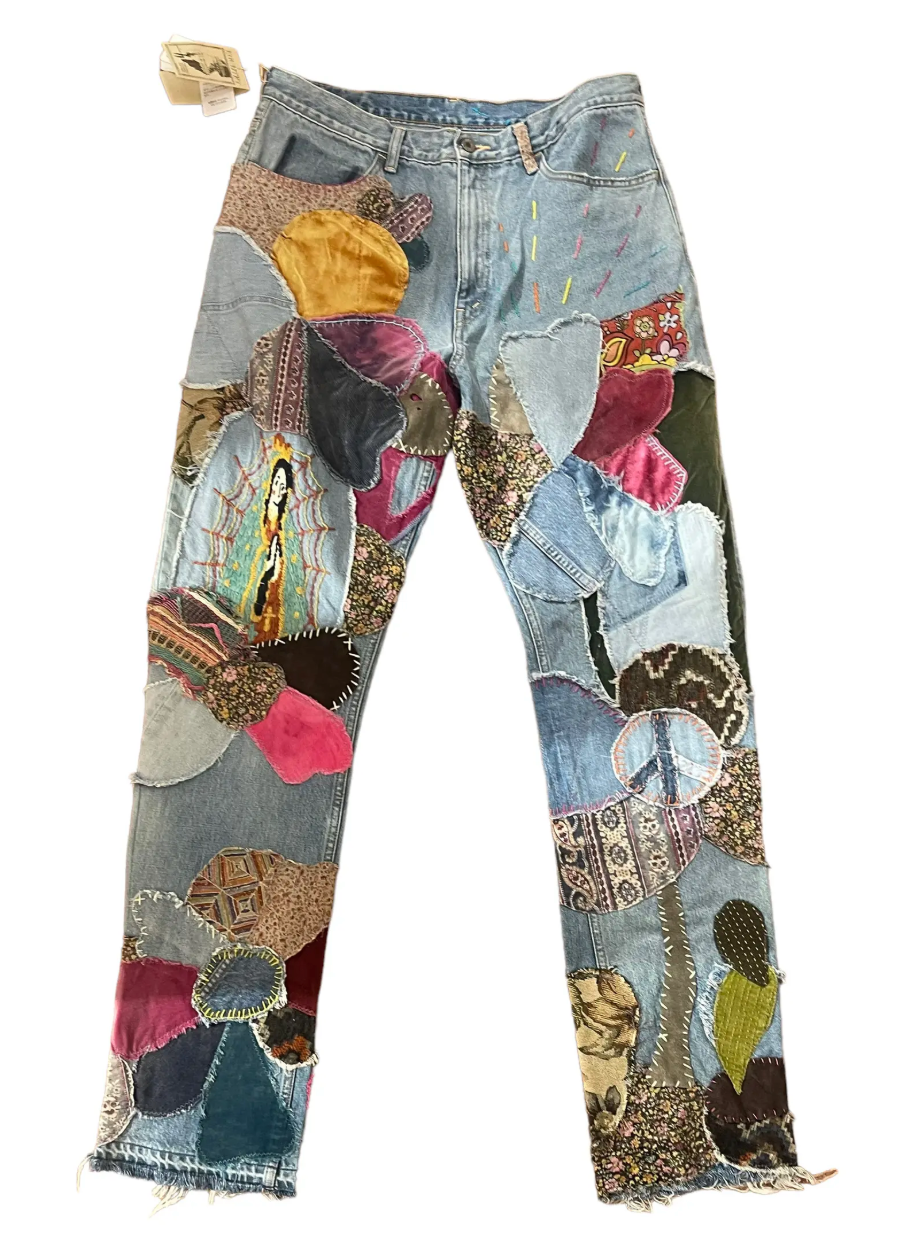 Kapital Insane Flare Hippie Patchwork Denim Jeans