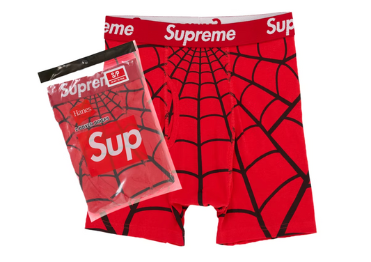 Supreme Hanes Spider-Man Boxer Briefs (2 Pack) Red