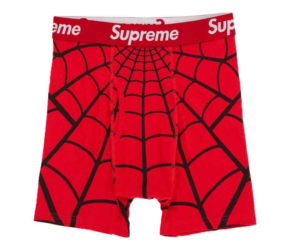 Supreme Hanes Spider-Man Boxer Briefs (2 Pack) Red
