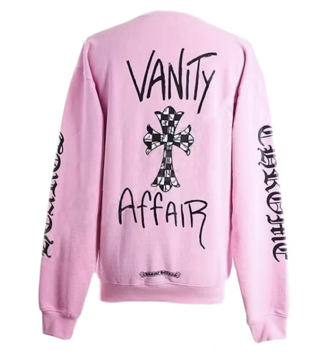 Chrome Hearts Matty Boy Vanity Affair Crewneck Sweatshirt Pink